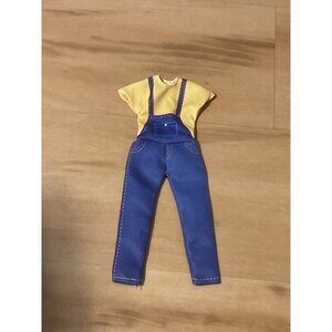 Fashion Doll Yellow & Blue Doll Outfit Overalls